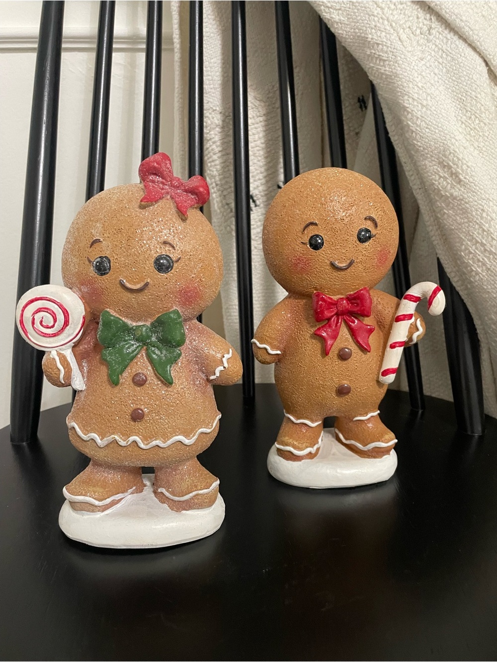 8 1/2” Gingerbread boy and girl Christmas Decoration Figurine